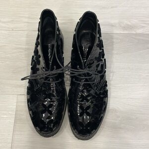 Alaia Patent Leather/Velvet Ankle Boots